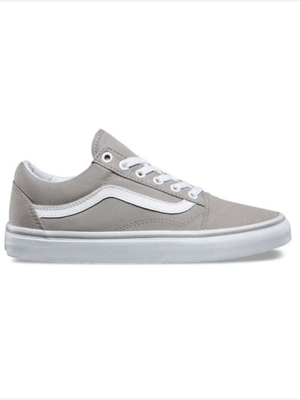 Vans Old Skool Drizzle Gray & White Skate Shoes Unisex Women 7.5 / Men 6